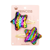 Glitter Cartoon Cartoon Love Heart Crown Hair Clips For Girls Handmade Hairpins Boutique Barrette Kids Hair