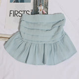 Sweet And Spicy Wind Wearing A Breast Vest Female Pressure Folded Word To Receive Waist Skirt Short Wrapped Chest-Clothed Backwear