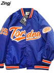 new letter stitching jacket coat men's hip-hop trend fried street fashion brand baseball uniform couple casual loose