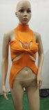 Zingj Irregular Sleeveless Hollow Out Kink Wool Woven Vest Women's Fashion Half High Collar Solid Color Crop Top-Outfit