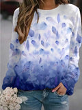 Landscape Flower Floral Print Long Sleeve