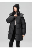 Student Cotton-Padded Clothes Female Long Hooded Fashion Style Casual Coat Hooded Loose In 2024 Winter New-Outfit