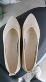 Large-Size Tip Flat Bottom Shallow Single Shoes Women Casual Flying Breathable Four-Season Work
