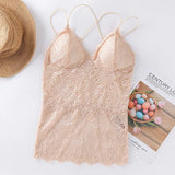 Hollow Out Bralette Solid Beauty Back Lace Underwear Sexy Vest Female Add pad Wireless Bra Seamless Lingerie