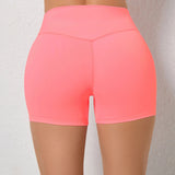 Zingj Hip Lift Yoga Shorts Stretch High-Waist Running Fitness Shorts Tight Seamless Sports Shorts Women-Outfit