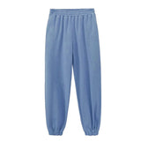 2021 Fitness White Sweatpants Women High Waist Pants Joggers Trousers Elastic Waist Loose