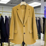 Zingj Suit Jacket Female Small Man 2024 Spring And Autumn Short Retro Korean Version Casual Show Thin Suit