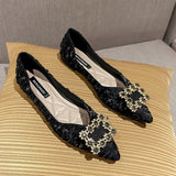 The Autumn Of 2025, The New Soft-Soled Tip Flat-Soled Single-Shoe Women's Bean Shoes Net Red Light Evening Wind Gentle