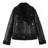 Women's Clothing 2025 New Large-Clip Women's Style Thick Locomotive Leather Fur