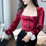 velvet blouse women's autumn Shirts Blusas Top Plus Size Blouse Femme Button Down Shirt