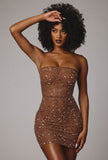 High-End Women's Hot Diamond Sexy Perspective T-Shirt Skirt Skirt Dress Night Shop Famous Ass Dress Dress