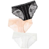 Panties Low Waist Hollow Briefs Solid Color Women's Underpants Lace Flower Panties Seamless Close-fitting Sexy