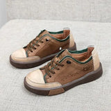 Women Casual Shoes Fashion Breathable Genuine Leather Shoes Sneakers Women Flat Shoes Female
