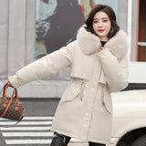 Cotton-Padded Clothes Women 2024 Winter New Fashion Warm And Thick Down Cotton-Padded Jacket Women In The Long Cotton-Padded Jacket Women's Jacket Women-Outfit