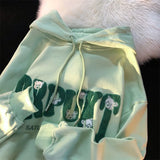 embroidery bear letter design sense niche hoodie womens 2022 spring and autumn loose thin section y2k tops hoodie