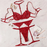 Red Strappy 3-piece Set-Outfit