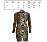 Jumpsuits Sleeveless High Neck Long Sleeve Zipper Womens Autumn Short Jumpsuit Streetwear Playsuit Fashion Female