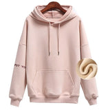 Women Thick Warm Hoodies fleece jackets woman Girls Pullover Long Sleeve Loose Plush Hoodie Teenagers Autumn Winter