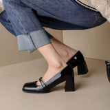 Coarse French-Style High-Heeled Shoes Women's Spring And Autumn New Hepburn Style Niche Temperament Mary Precious