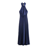2025 New Dress Women's High-End Bare Back Hanging Neck French
