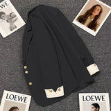 Suitcase Women's 2025 Spring New Korean Style Suit Blue Blast Street Ocean Design