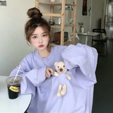 Oversized Hoodie Kawaii Cute Streetwear Women Pullovers Korean Fashion Harajuku Soft Girl Aesthetic Female