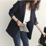Zingj Suit Jacket Female Korean Version Loose 2024 Spring And Autumn British Wind Black Short Student Suit Small