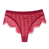 Women Sexy Underwear High Waist Lace Briefs Breathable Floral Translucent Panties for Female Bikini Underpanty High
