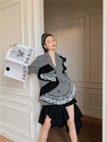Vintage Houndstooth Desinger Blazer Women Patchwork Lace Ladies Coats And Jackets Fall 2021 Womens