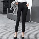Pants Women Spring Bodycon Slim Ladies Formal Suits Trousers High Waist Workwear Female Pantolones Casual Woman
