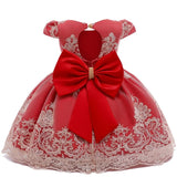 Dress Lace Pageant Frock Prom Gown Flower Beading Princess Dress 1-10Y Kids Clothing Elegant Children Birthday Party