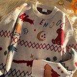 Sweater WOMEN Clothing Sweater Knitted Kawaii Clothes Coat Harajuku Cropped Jumper Pull Autumn Tops Korean