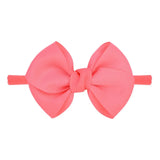 1piece Solid Colors Bowknot Baby Headband For Girls Nylon Elastic Hair Bands Handmade Turban Headwear Hair