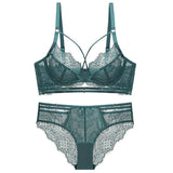 Classic Bandage Bra Set Lingerie Push Up Brassiere Lace Plus Size Underwear Set Sexy Ultra-thin Cup For Women