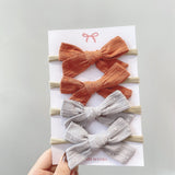 Soft Nylon Baby Girl Headband Bowknot Newborn Headbands Elastic Hair Bands Infant Turban Headwear Kids Hair