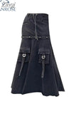 Women's Skirt Y2k 2023 Summer Long Cargo Skirt Harajuku Korean Style Casual Gothic Fashion Vintage Kawaii A-line Skirt