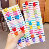 New Girls Cute Colorful Cartoon Scrunchies Ponytail Holder Hair Bands Kids Lovely Headband Fashion Hair