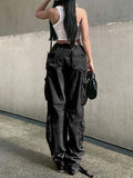 Vintage Multi Pocket Patched Cargo Jeans- Outfit