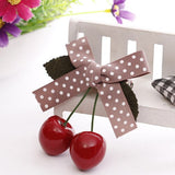 Hot Sell Retro Vintage 50s 60s Women Cherry Bow Hair Clip Hairpins For Pinup Girls Vintage Party Vaction Hair
