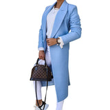 Long Sleeve Lapel Button Woolen
