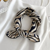 Square Silk Scarf Women Fashion Print Small Neck Scarfs Office Lady Hair Band Foulard Hand Kerchief Female Bandana