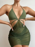2022 New Sexy Body Mesh Skirt Swimsuit