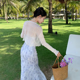 Zingj Collar Show Back Design Goddess Skirt Length Money Chiffon Dress