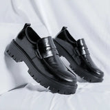 Zingj Shoes Men British Platform Casual Derby Shoes Business High End Wedding Low Top Martin