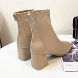 Martin Zippered Female Children Coarse And Women's Short Boots And New Boots After The Boots 2025 Square