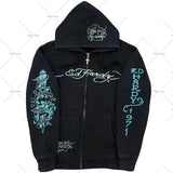 Skull Hoodie Y2k Vintage Gothic Autumn And Winter Hip Hop Long-Sleeved Coat Loose Hooded