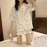 Sets Women Comfortable Fashion Plaid Sweet Cute Casual Lounge Homewear Korean Fashion Summer Girls Clothing Simple