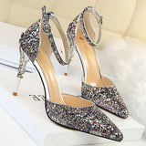 Shoes Heels 2022 New Woman Pumps Sequins High Heels Women Shoes Fashion Ladies Shoes Gold Sliver Stiletto Heels