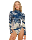 New Sexy One Piece Swimsuit Push Up Swimwear Women Monokini Long Sleeves Swim Suit Bathing Suit Women Summer Beach