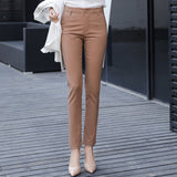 Pants Women 2020 Spring High Waist Female Formal Trousers Casual Pantalones Solid Workwear Stretchy Slim Woman